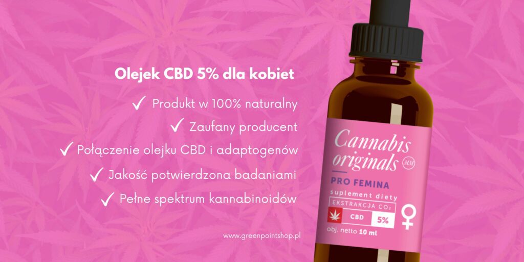 Olejek CBD pro femina cannabis originals buteleczka 10 ml z kroplomierzem